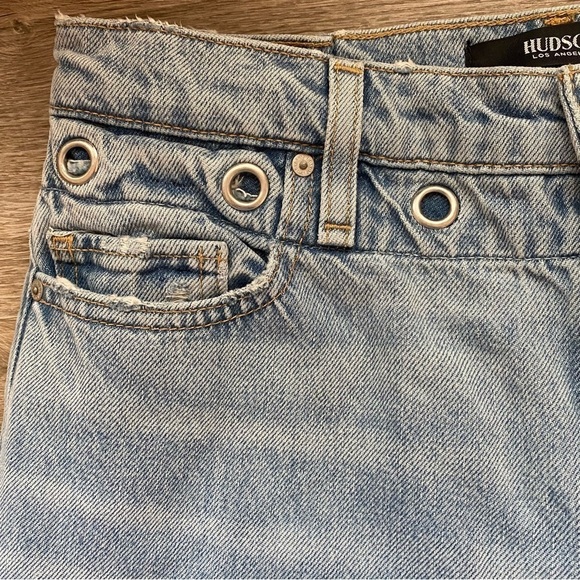 Hudson Jeans Elly High Rise Tapered Crop Denim Jeans In Skyline Size 25 - Picture 9 of 15